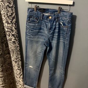 J. Crew Distressed Blue Boyfriend Jeans